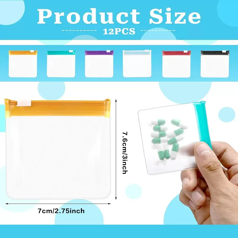 14/7/1- Zipper Pill Storage Bag, Reusable and Convenient Medicine Bag - Essential Medicine Bag for Traveling