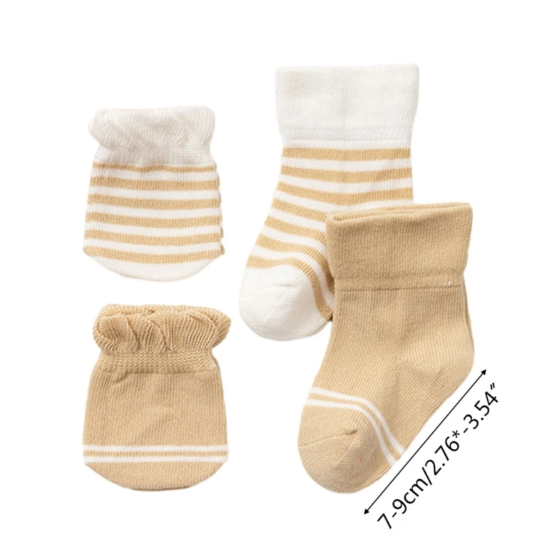 4X Children Newborn Baby Socks Mittens Scratch Resistant Fall Winter Clothing D5QA