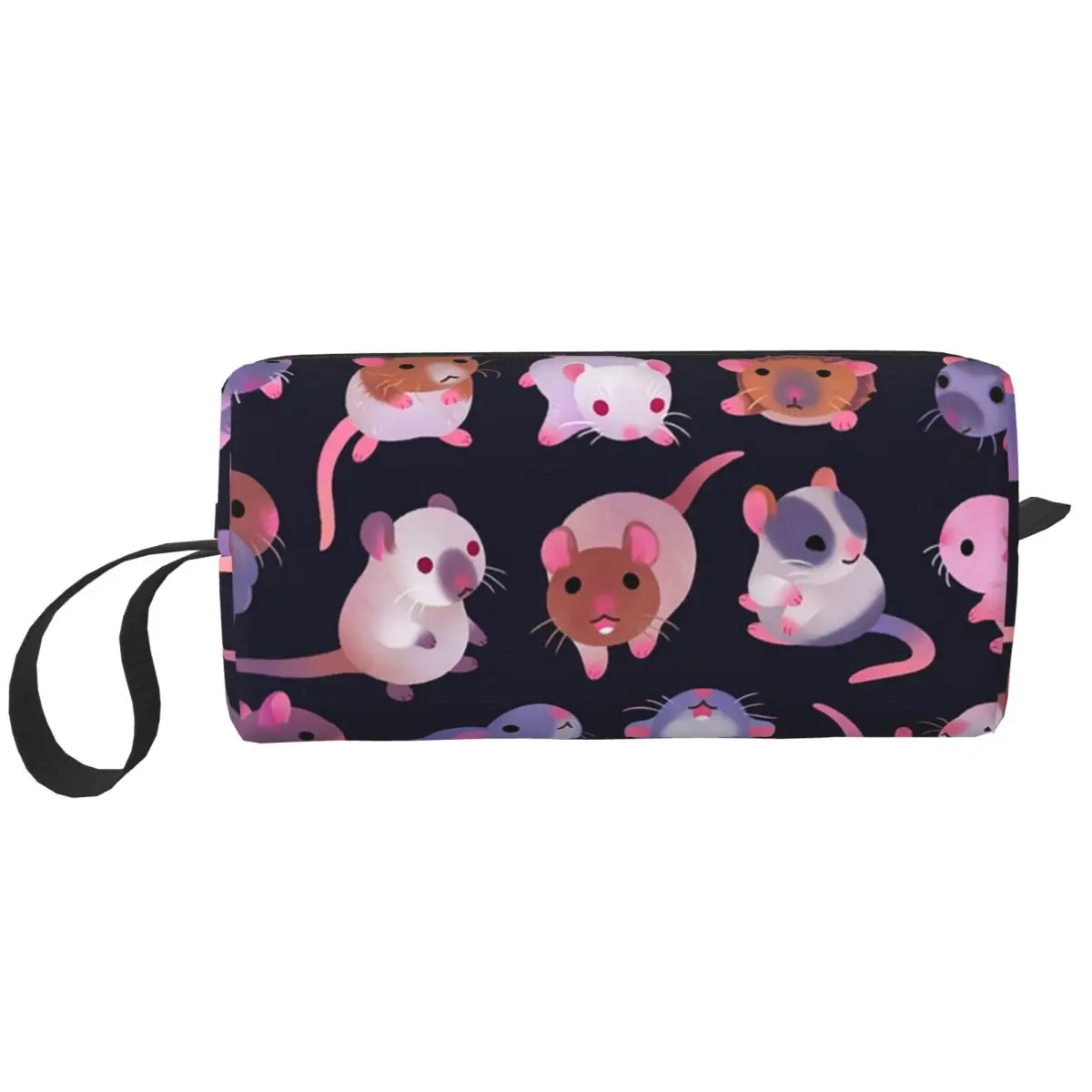 Fancy Rat - Dunkles Federmäppchen für Kinder, Schule, Stiftbox, Bleistiftbeutel, Schreibwaren, Reise-Organizer für Damen