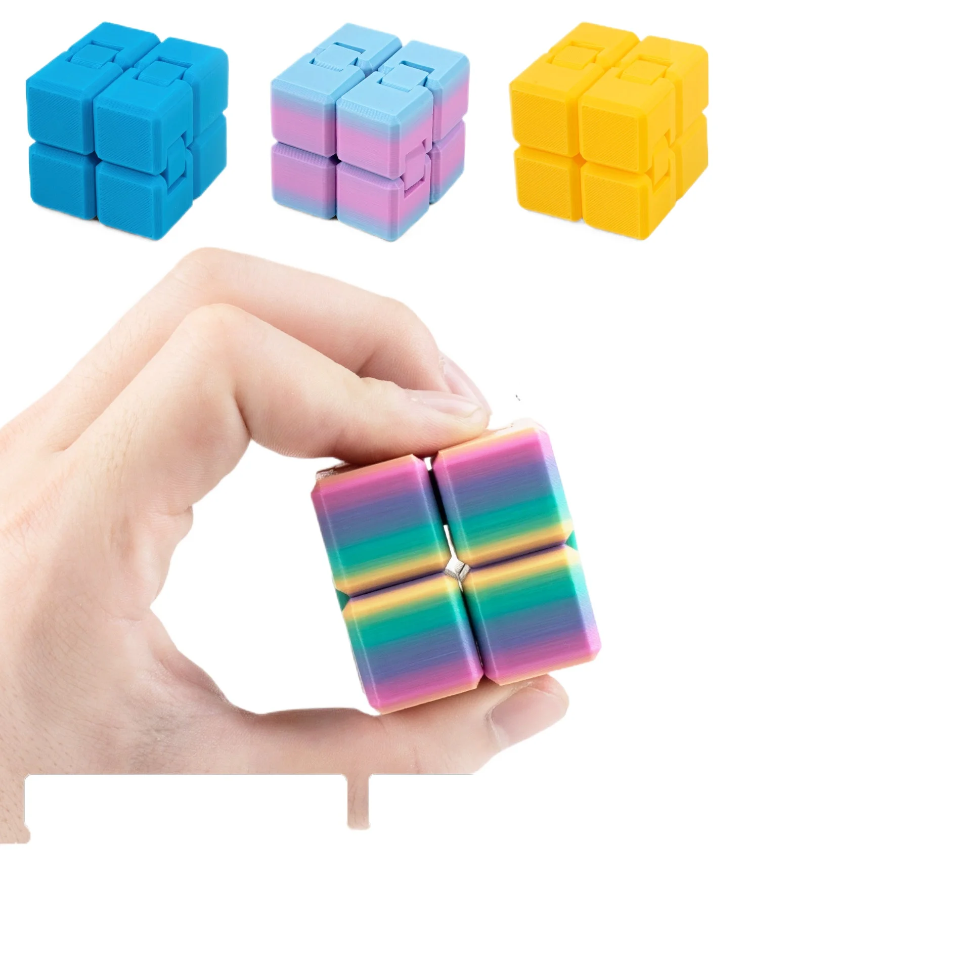 Infinity Magische Kubus Decompressie Fidget 3D Gedrukt Vervorming Kubus Kinderen Volwassenen Zintuiglijke Mini Gadget Stress Angst Speelgoed