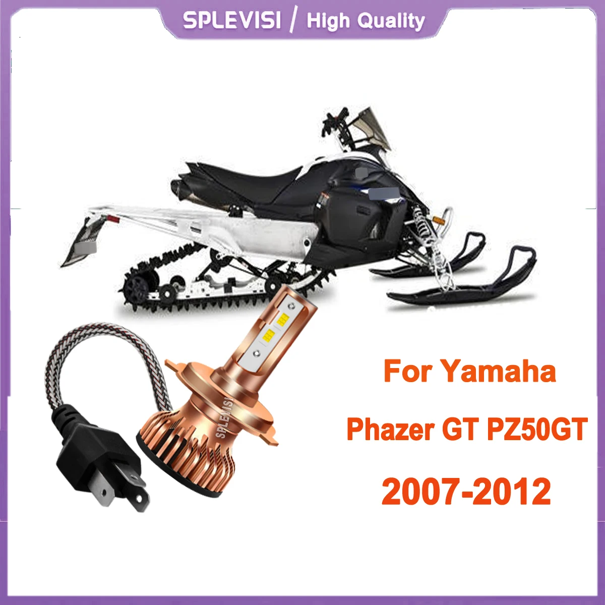 

H4 HB2 Snowmobiles LED Headlight High/Low Beam works well in harsh weather For Yamaha Phazer GT PZ50GT 2007 2008 2009 2010-2012