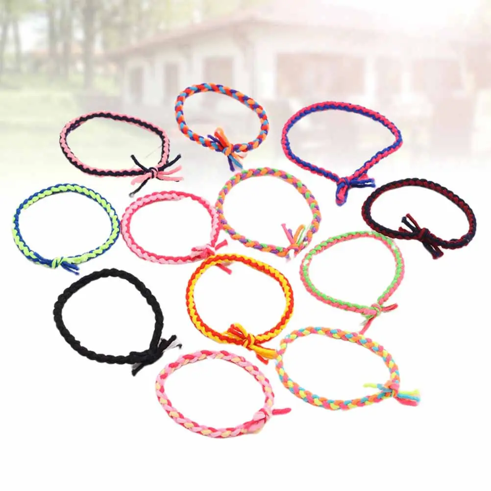 

100 шт. плетеных вручную украшений для волос для женщин, размер M, аксессуары для причесок, резинки для волос, эластичные аксессуары для волос, головные уборы