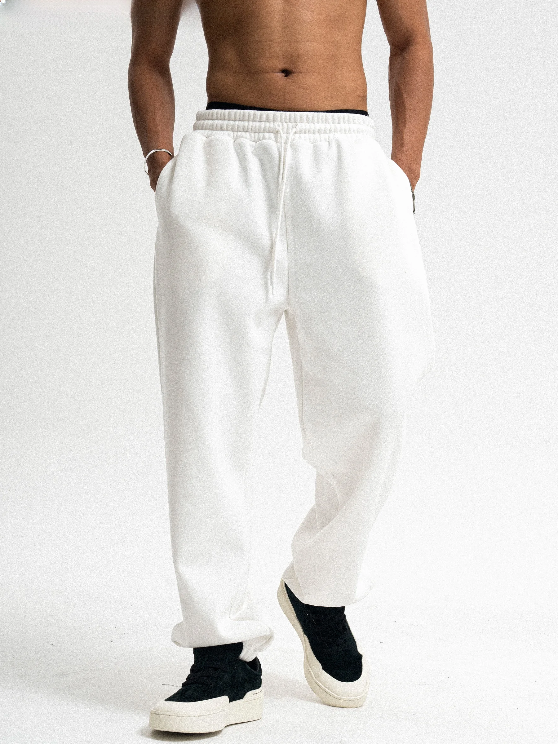 Onesevenine American Street Style Fleece  Color Sports Casual Trousers for Men And Women Autumn Winter Fashion Trend