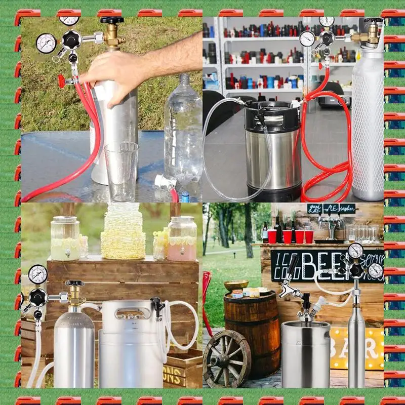 CGA-320 Keg Regulator,Dual Stage Gauge Co2 Regulator For Kegerator Pressure Regulator With 1/4Inch & 5/16Inch Connectors Durable