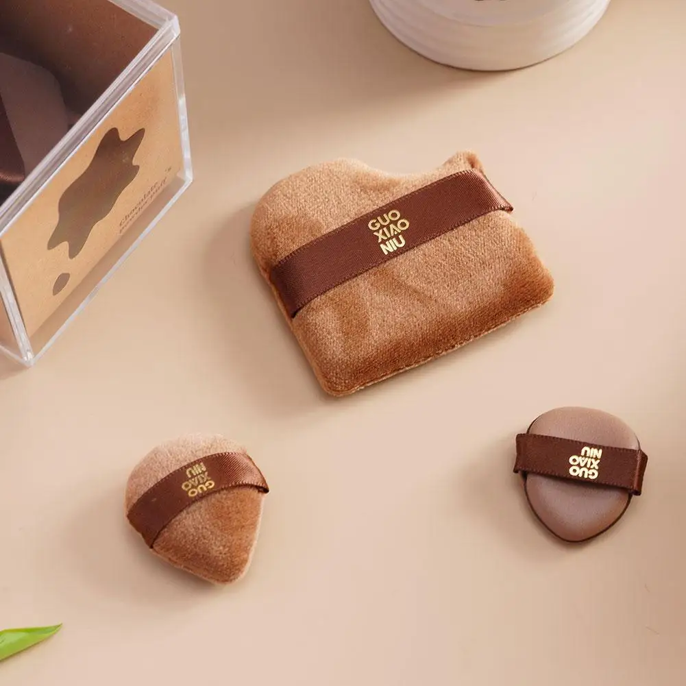 6 unids/set Mini licuadora de maquillaje Puffs mezcla rápida Color Chocolate esponja de maquillaje uso seco húmedo herramienta de maquillaje cosmético de doble cara
