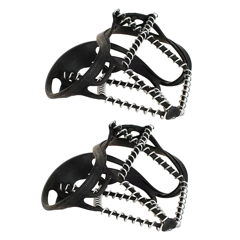 

2 Pieces Non-slip Crampons Ice Grip Ice Snow Route Camping Outdoor Sports Walk Traction Cleats Ice Gripper Cover Crampons Shoe