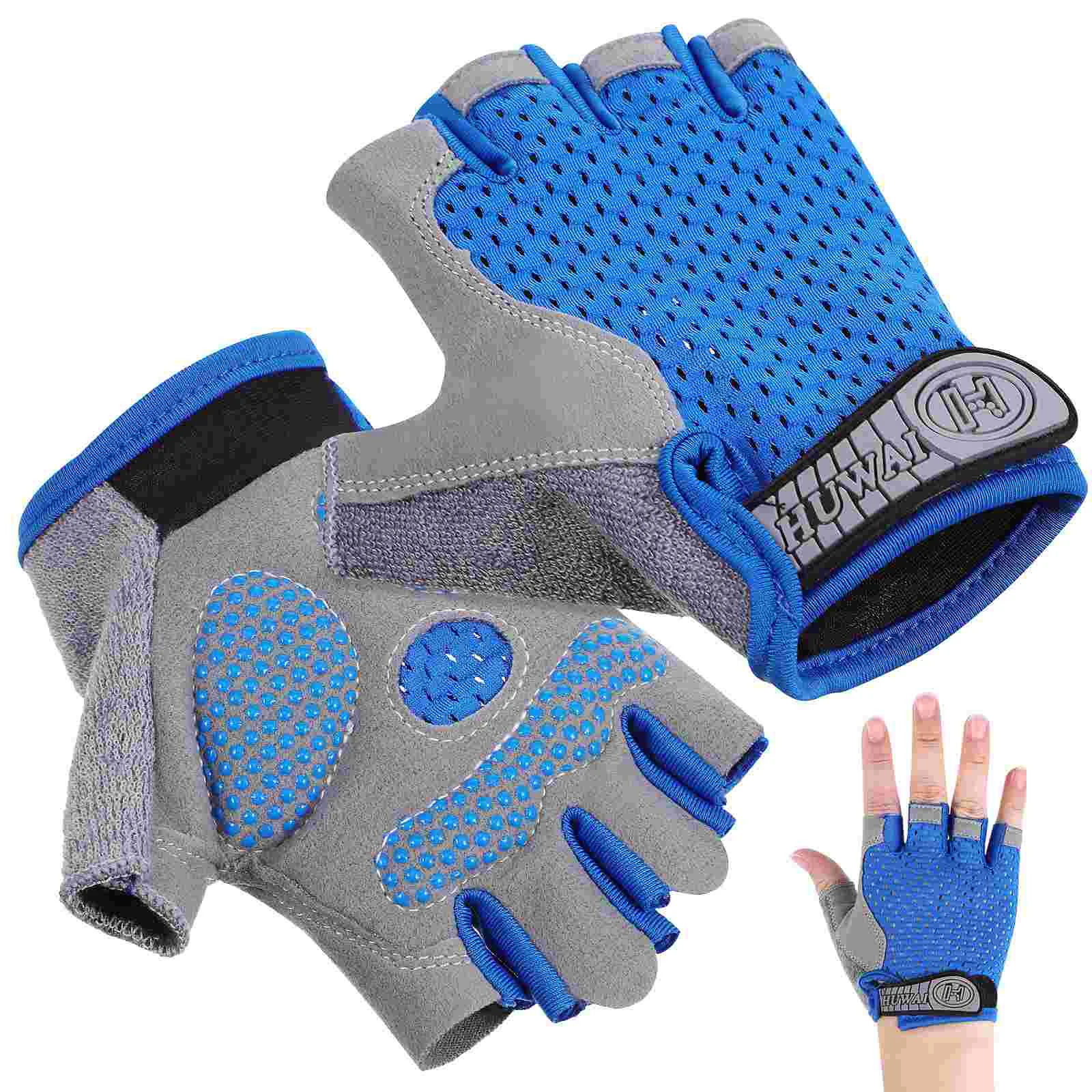 

Children's Gloves Gymnastics Equipment Net Outdoor Protective Cloth for Garden Working Boy Fingerless