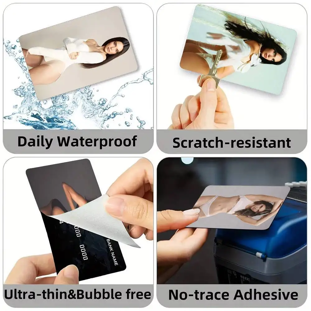 The K-Kendall J-Jenner Credit Card HD Stickers Game Card Decal Small Chip Waterproof Sticker Gift