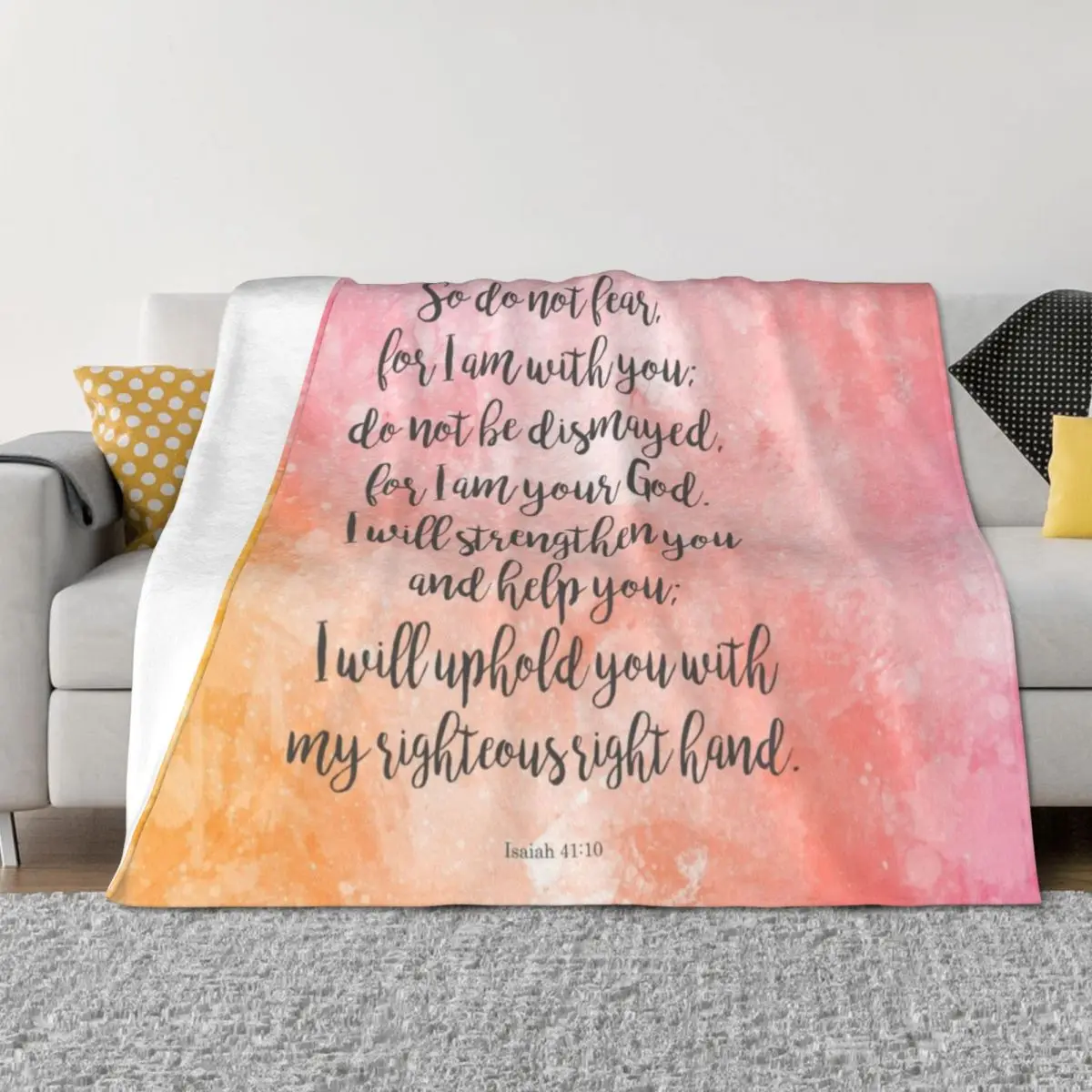 

Isaiah 41:10 Throw Blanket Retros Soft Big Sofa Warm Blankets