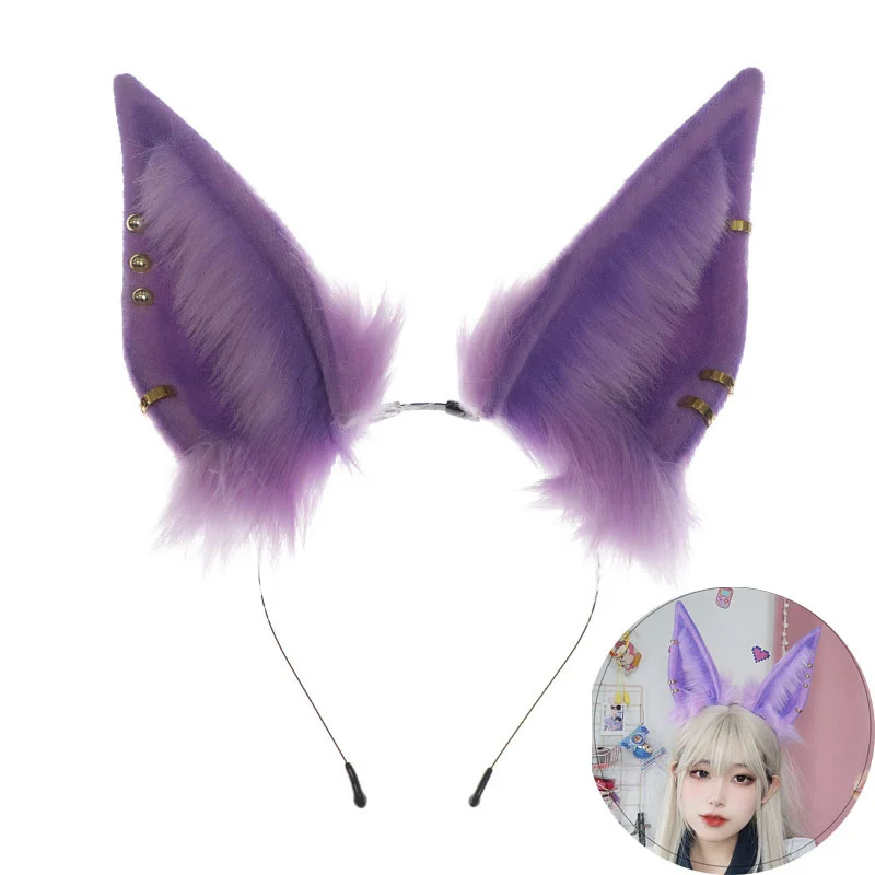 New plush animal Ears Hairband Hairhoop Headwear For Gods Of Destruction Girls Cosplay Hair Accessories