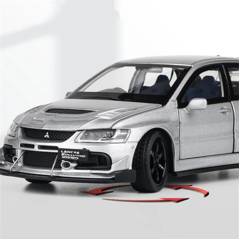 1:32 Mitsubishi Lancer Evolution Legierung Sportwagen Modell Druckguss Metall Rennfahrzeuge Automodell Sound und Licht Kinderspielzeug Geschenk