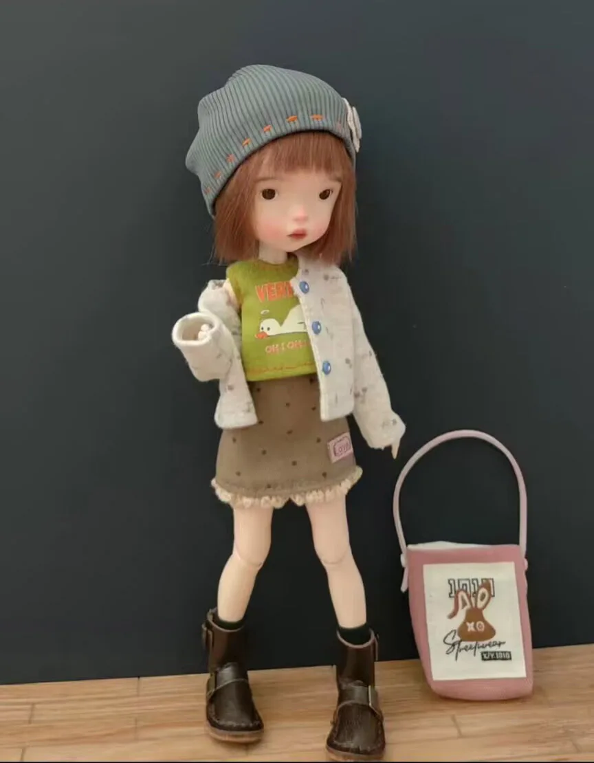 6pcs Leisure style 2025 Blythe/landoudou Cardigan, vest, short skirt, socks, hat (Fit for Lulu,ymy24,Ob22,24,26,zone, Jenny) - Detail 1