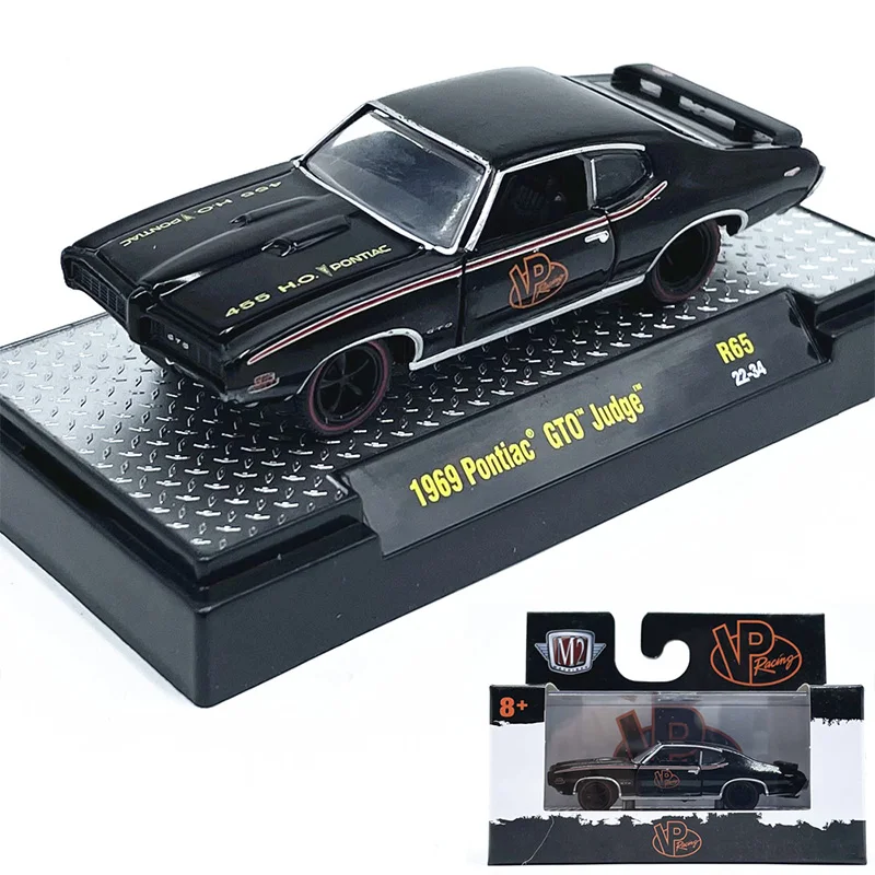 

Модель автомобиля 1:64M2 1969 Pontiac GTOJudge, имитация модели автомобиля из сплава, коллекция, новый подарок с упаковкой
