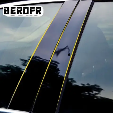 फोर्ड फोकस सेडान/हैचबैक 2005 2006 2007 2008 2009 2010-2014 के लिए 6 पीस कार पिलर पोस्ट डोर विंडो ट्रिम कवर स्टिकर डीकैल 6 best sales फोर्ड फिएस्टा 2005 एक्सेसरीज़ - №4