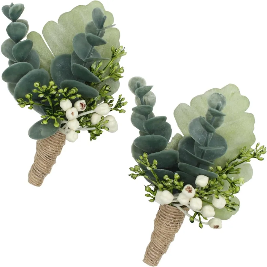 

Искусственный сочный корсаж, браслет, реалистичные ягодно-зеленые растения, бутоньерка для свадебного декора, 2 шт., корсаж A