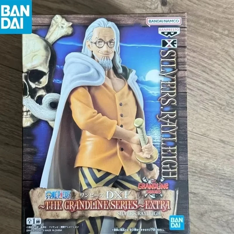 Bandai-Banpresto Anime Model Toys, One Piece, DXF Great Route Series, Silvers Rayleigh, PVC Action Figure, Collecemballages, Original