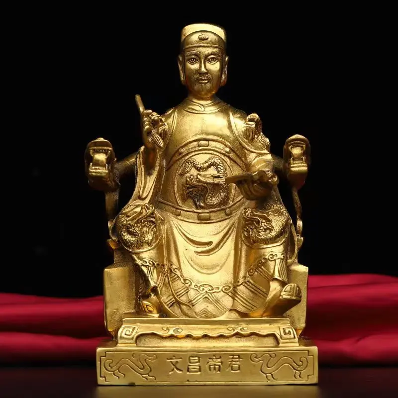 

Brass Wenchang Emperor Home Decoration Office Metal Decoration One Piece Dropshipping Practical Hall Decoration Copper