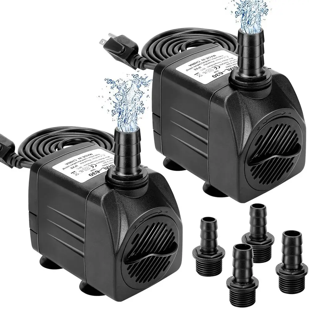 

Submersible Pump 30W Ultra Quiet, 2000L/H, 7.2t High Lit, 3 Nozzles for Aquarium, Fish Tank, Pond, Hydroponics, Statuary