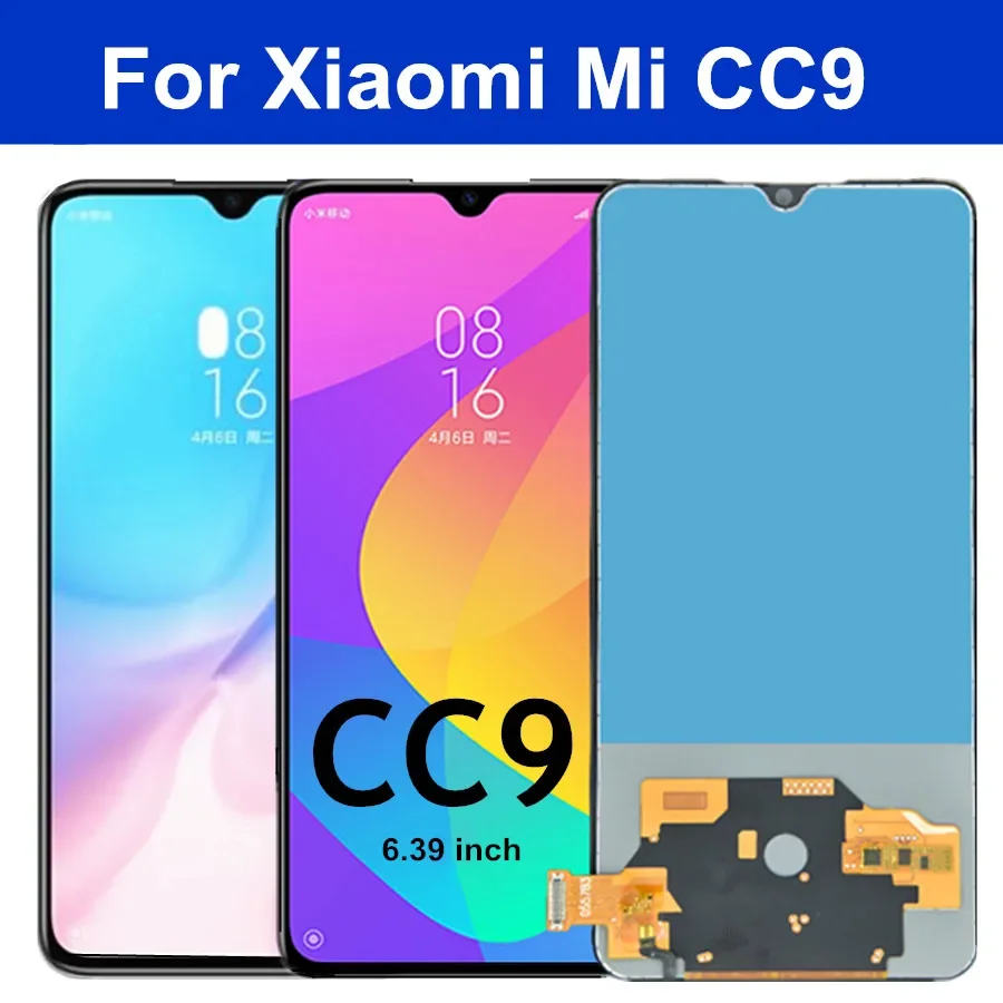 

6.39" TFT For Xiaomi Mi CC9 LCD Display Touch Screen Digitizer Glass Panel Assembly Replacement For Xiaomi cc9 LCD Screen