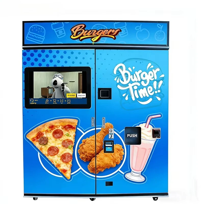 24H Vollautomatischer Pizza-Verkaufsautomat mit Touchscreen für Gewerbe und Unternehmensprofit, Automatisierte Kreditkartenterminal-Funktion, Heiß & Frisch