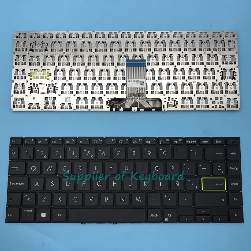 New Latin Spanish/English Keyboard For Asus E410 E410K E410KA E410M E410MA Series Laptop Black/Silver Backlit
