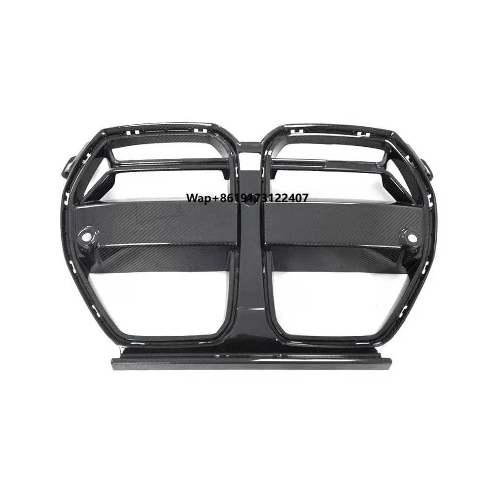 

CSL Style Dry Carbon Fiber Grille 2 Hole Carbon Fiber Auto Parts Car Front Grill for G80 G82 M3 M4 2021+