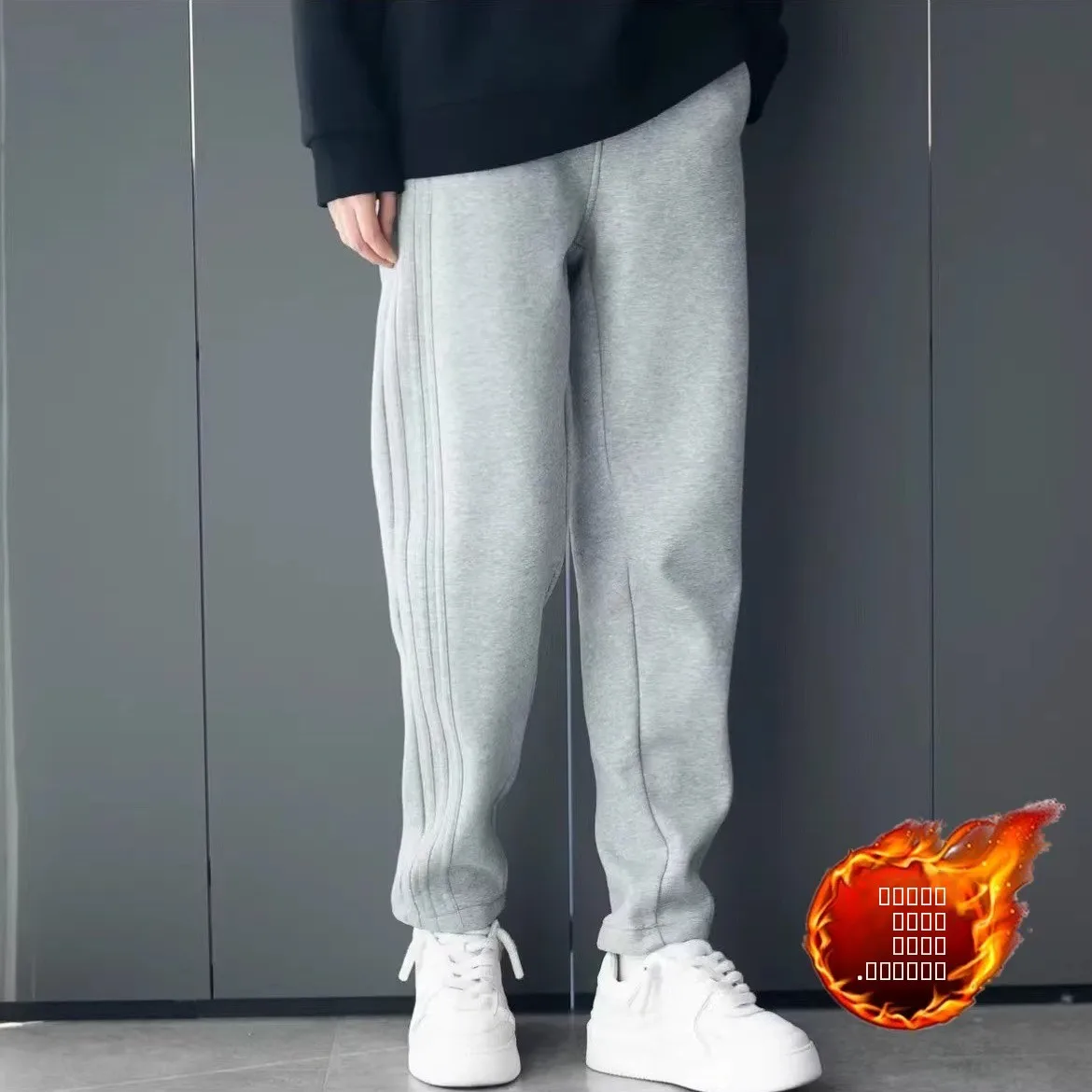 

Мужские повседневные брюки Thiened Fce: модные, плотные, простые в сочетании, свободные, прямые, спортивные штаны