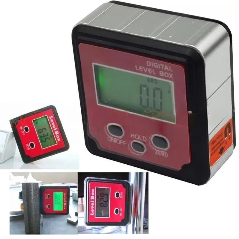 3buttons Precision Digital Protractor Inclinometer Level Box Angle Finder Bevel Box with Magnet Base Hold Function