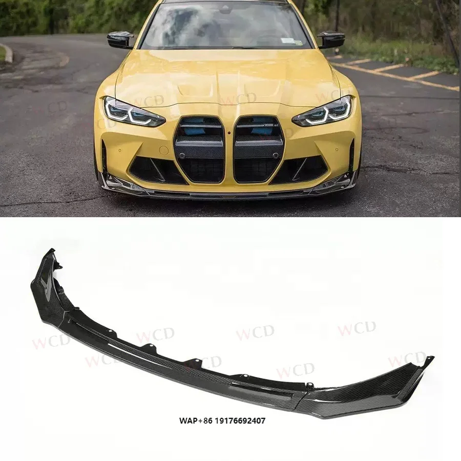 

Carbon Fiber V Style Front Bumper Lip forBmw M3 G80 M4 G82 G83 2021+ Front Lip Car Accessories