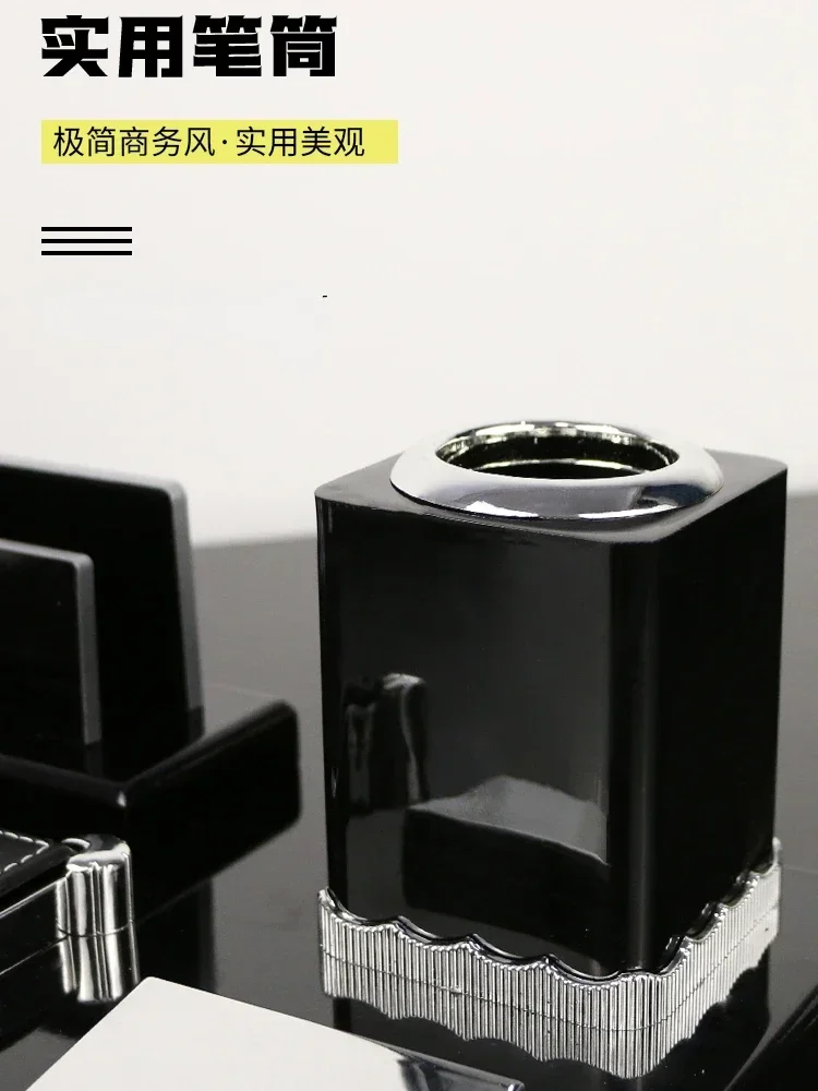 

superior quality boss office desktop on the desk calendar shelf ornaments, wooden high-end modern stationery pen holder to send