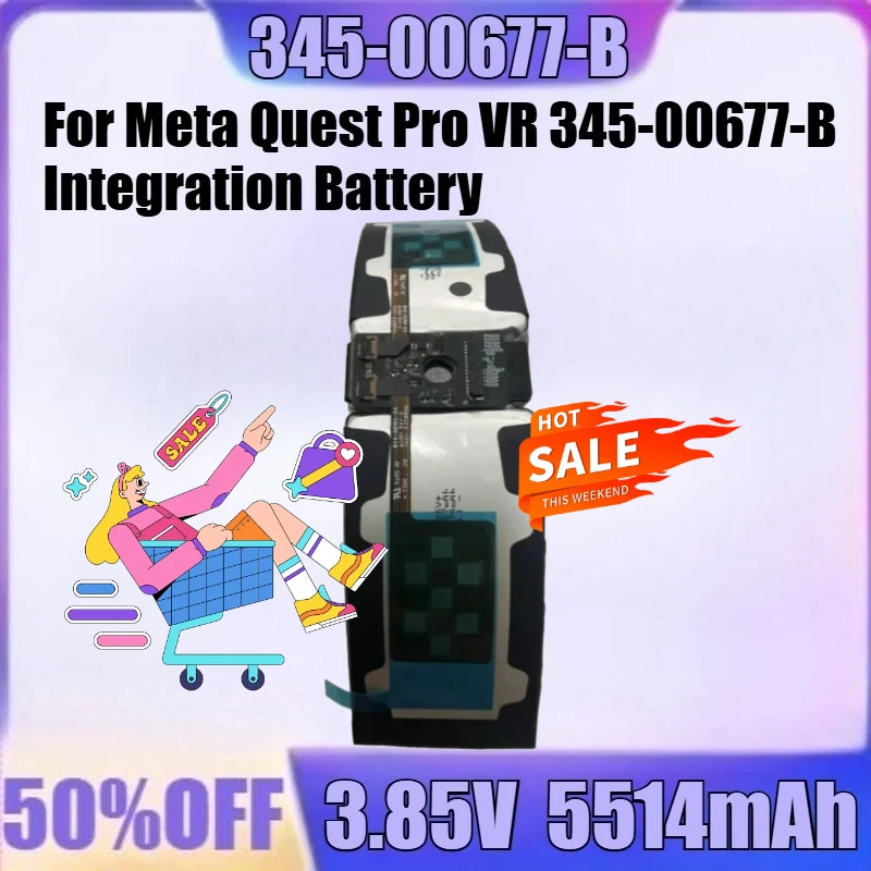 

For Meta Quest Pro VR 345-00677-B Integration Battery New 345-00677-B 3.85V 5514mAh High Quality Battery