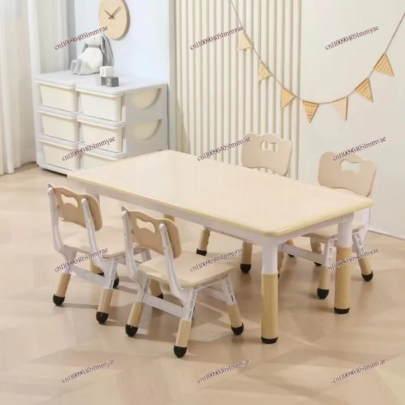 Height Adjustable Kids Study Desk Chair Multi-Functional Graffiti Drawing Writing Table For Kindergarten Toddler Home Learning view 2