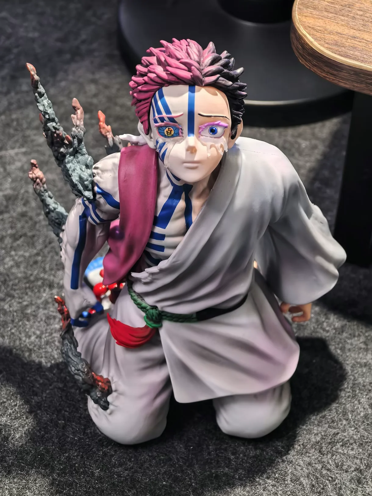 Kimetsuno Yaiba Akaza&Koyuki 和服フィギュア27cm In Stock 27cm Demon Slayer Anime Figure Akaza Figurine Koyuki