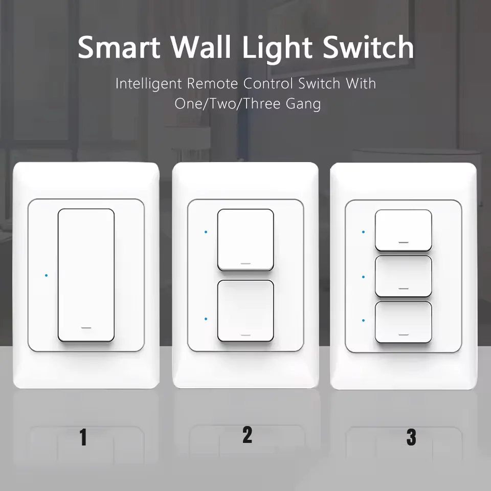 VBU Tuya Zigbee 3.0 Smart Wall Switch Wall Push Button Physical Switches Smart Wireless Voice Remote Control Google Home Alexa