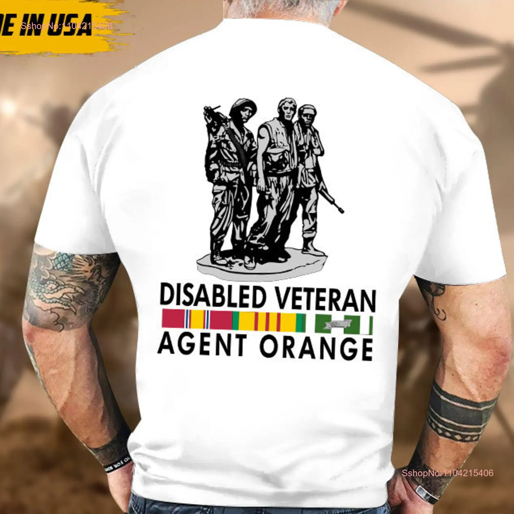 Proudly Served Veteran T Shirt Day For Jesus ChrisT Disabled Agent Orange long or short sleeves