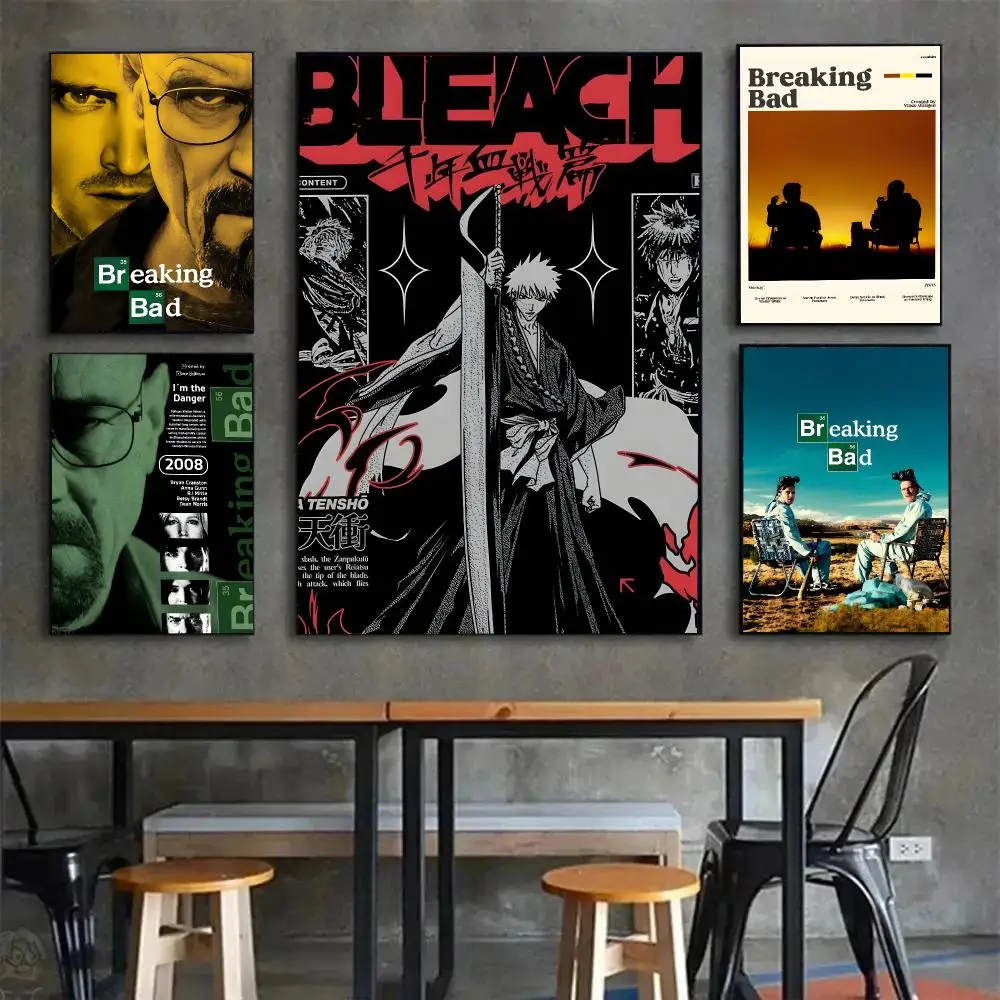 series crime drama B-Breaking Bad Poster Painting Wall Art Mural for Living Room Home Decor and Gifts