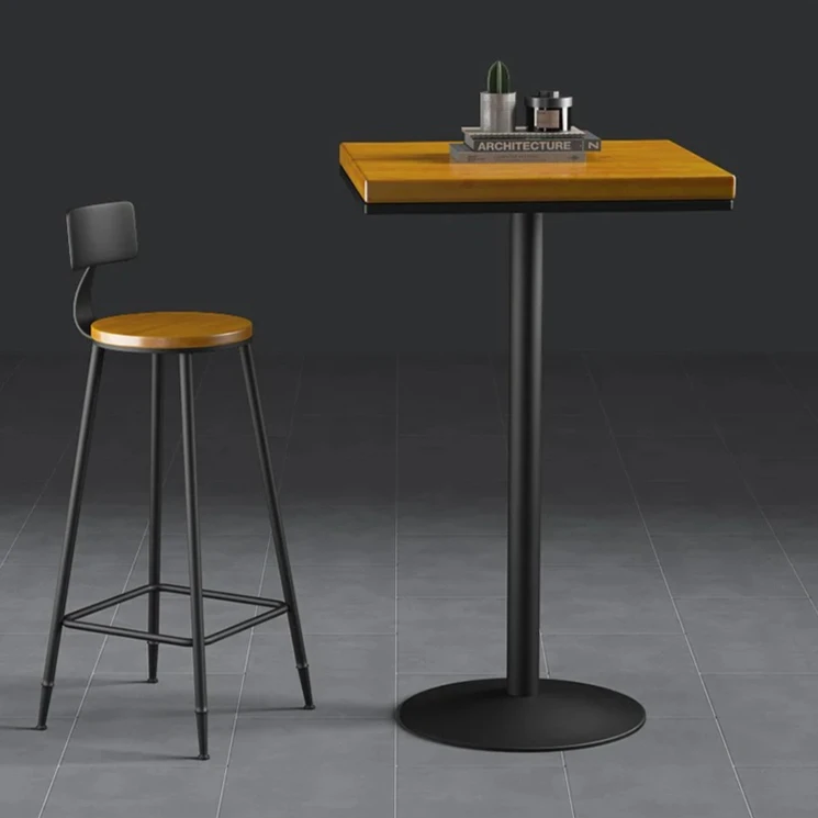 

Американский современный минималистичный барный стул из цельного дерева, домашний утюг, роскошный круглый стульчик для кормления, табуреты для бара, металлические аксессуары, мебель