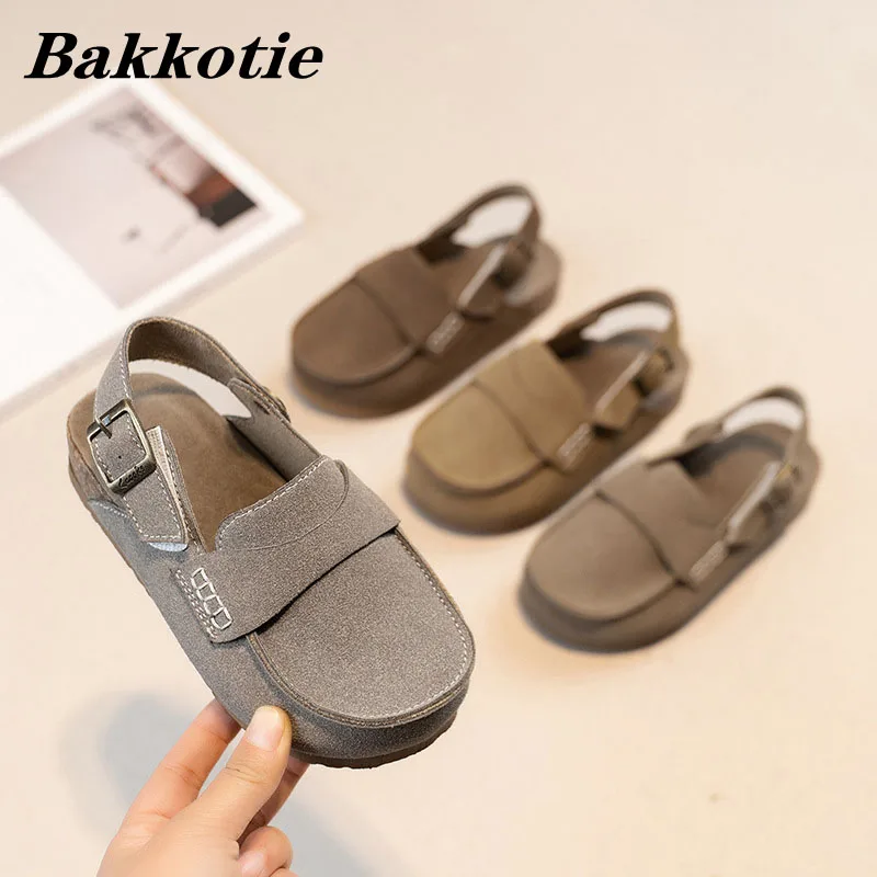 Kids Shoes Spring Summer Toddler Boys Brand Running Sports Beach Sandals Girls Casual Flats Children Slippers Slides Soft Sole