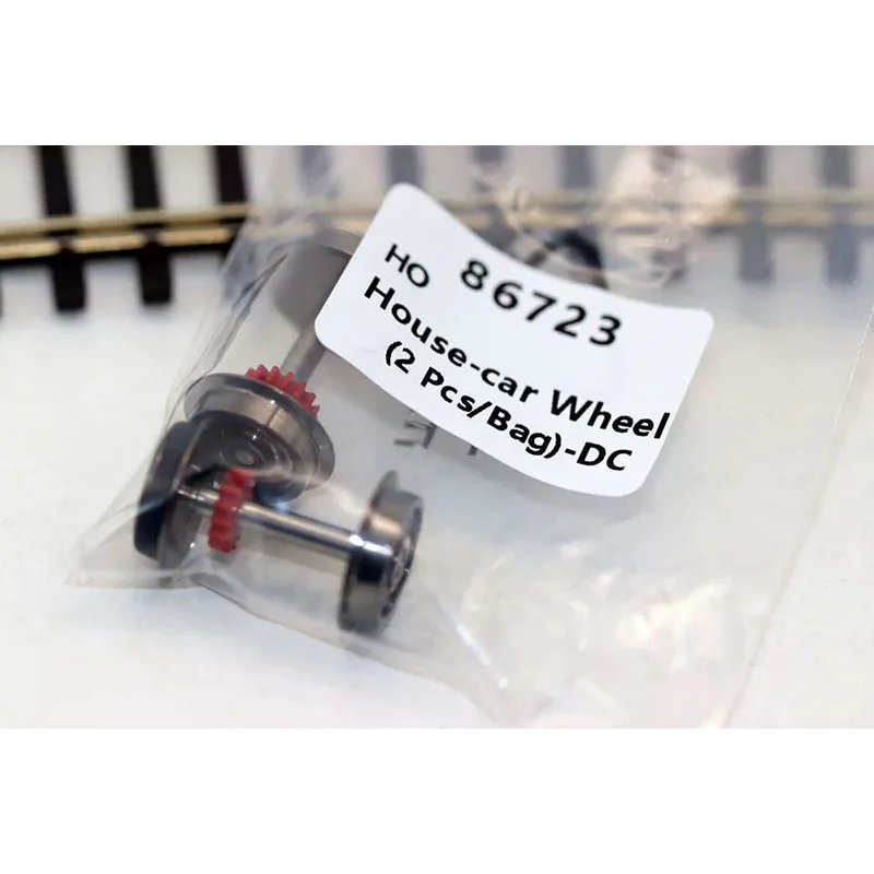 HO Scale 1:87 86723 House-car Wheel (2 Pcs/Bag)-DC Train Model Parts Metal Wheel Classics Adult Souvenir Gift Static Display