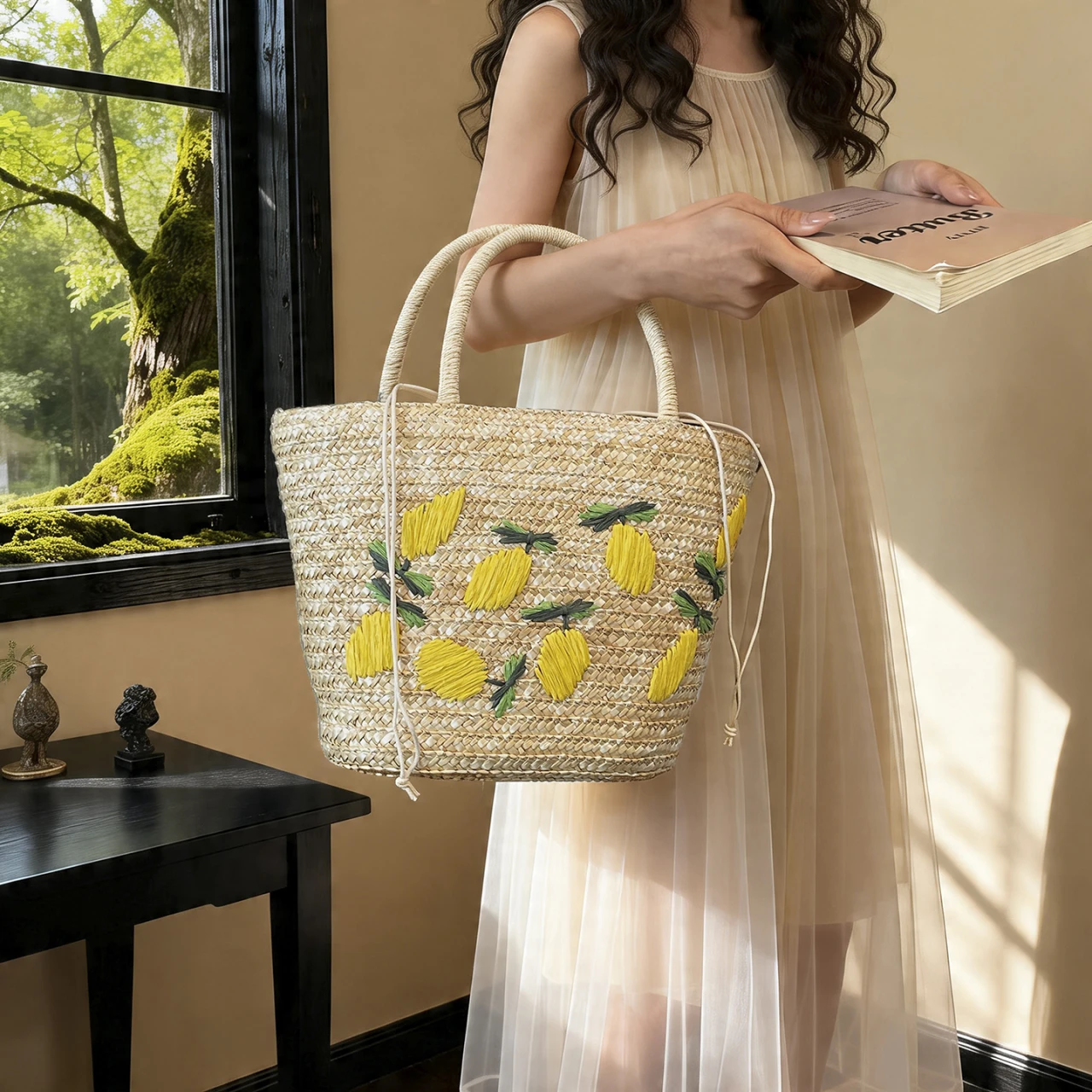 Women's Large Capacity Shoulde - Embroidery Bali review and price