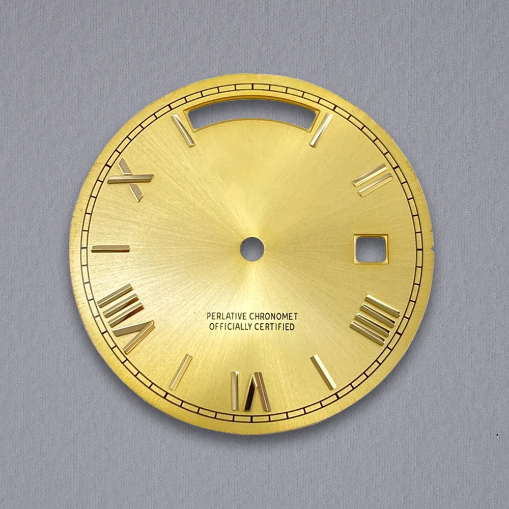 31 ミリメートル S ロゴダイヤル曜日と日付アラブサンレイダイヤル 8285 ムーブメントに適した高品質時計修正アクセサリー