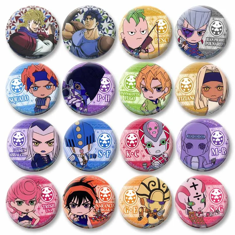 

Japanese Anime Button Brooch for Bag Decor Cute Cartoon Giorno Bruno Badge Shoes Hat Jewelry Pins Accessories Gift for Friends