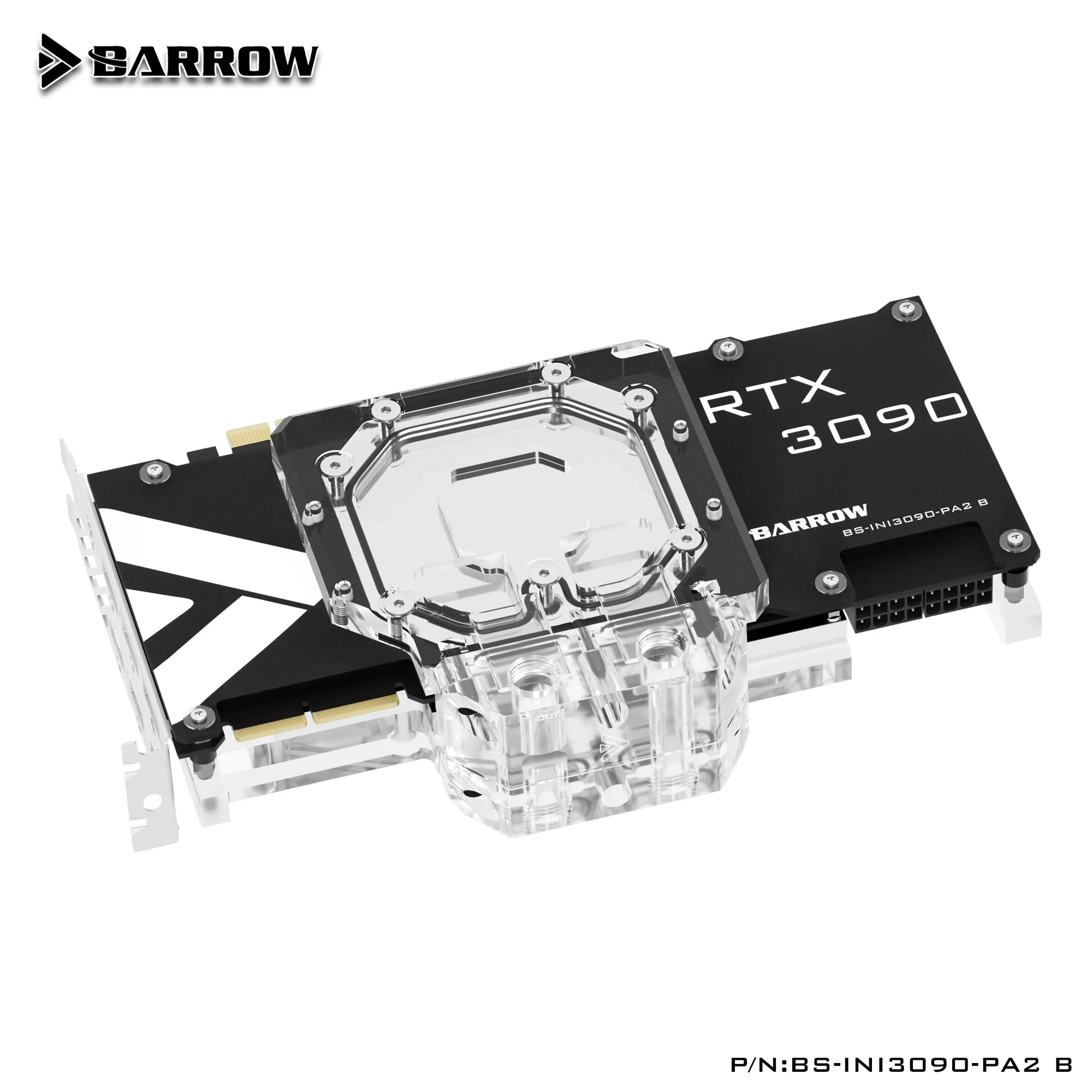 Imagem -04 - Barrow Inno3d Rtx 3090 Dragão de Gelo Motherboard Cobertura Completa Bloco de Água Gpu 5v Argb 3pin Aura Symc Bs-ini3090-pa