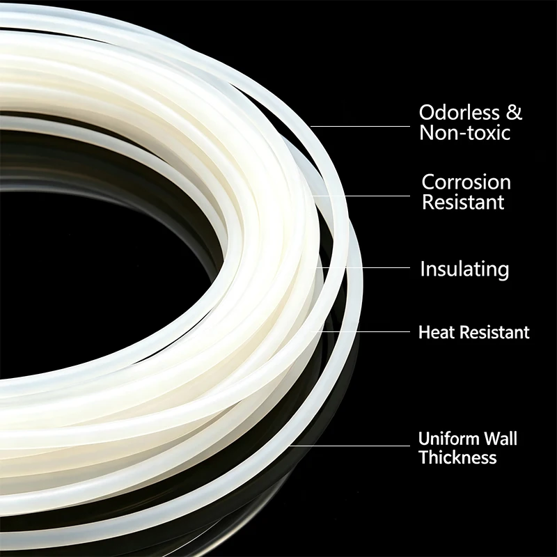 PTFE Tube 600V ID 0.2-0.3-0.5-0.8-1-1.2-2-2.5-3-4-5mm F46 Insulated Hose Rigid Pipe Temperature Corrosion Resistance