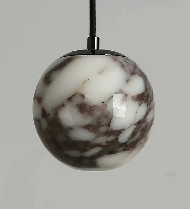Natural Stone Pendant Lamp 12CM Wire Height Adjustable G9