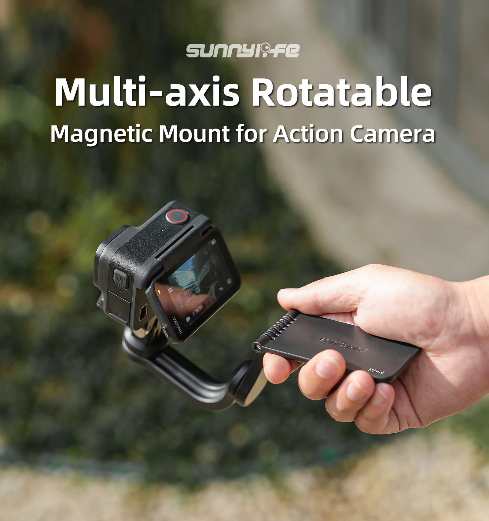 Support à Clip magnétique à prise rapide, support magnétique rotatif multi-axes, adaptateur, accessoire de caméra d'action