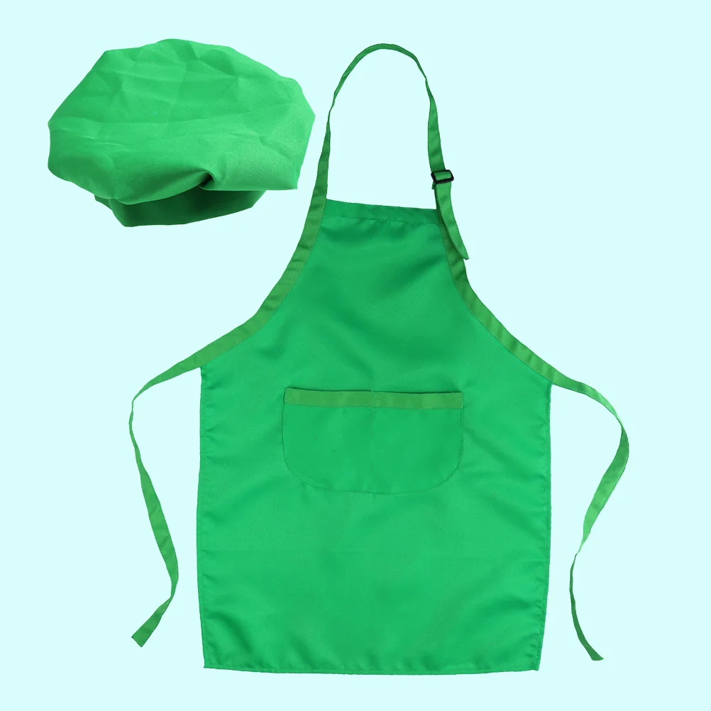 2 قطعة أطفال الأطفال المطبخ مريلة مطبخ قبعة الخبز اللوحة تزيين دور المطبخ مجموعة