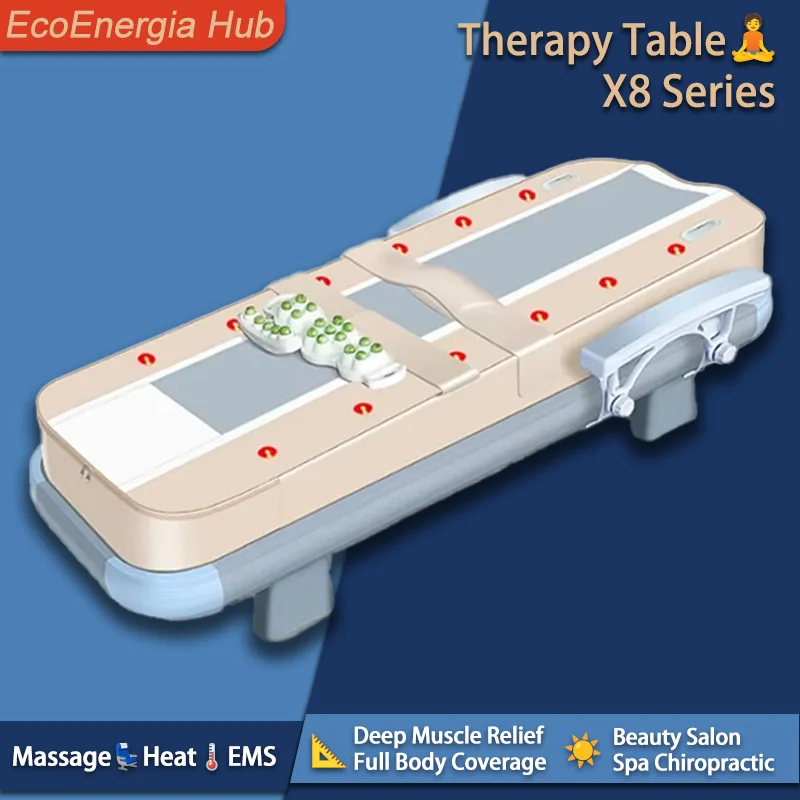 Lit de massage chauffant portable coréen pas cher Nuga Best LCD automatique électrique à rouleaux thermiques en pierre de jade, canapé-chaise de massage