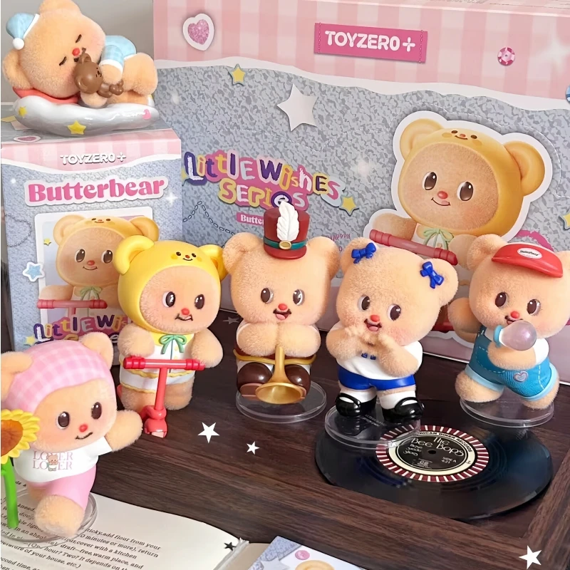 

Новая оригинальная версия Toyzeroplus Butter Teddy Bear, маленькое желание, слепая коробка, модная игрушка, фигурка, украшение для рабочего стола, подарок на день рождения