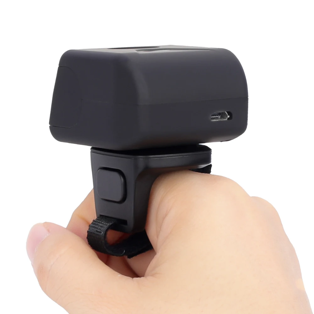 Wireless 3-In-1 Mini Wearable 1D/2D Ring Finger Bluetooth & 2.4G Scanner - Smallest Barcode Reader for Convenience
